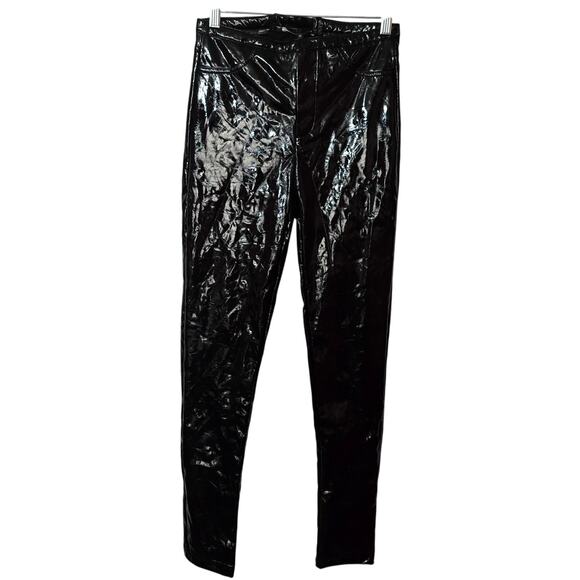 Fashion Nova Cardi B Collab Women's Latex Black Pants Medium - Picture 2 of 4